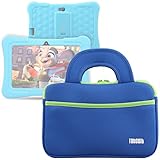 TabSuit 7" Tablet Bag Compatible for Dragon Touch Y88X Plus/Y88X/M7 Kids Tablet, Dragon Touch S7/S8 Tablet Ultra-Portable Neoprene Zipper Carrying Sleeve Case Bag with Accessory Pocket- Blue