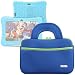 TabSuit 7" Tablet Bag Compatible for Dragon Touch Y88X Plus/Y88X/M7 Kids Tablet, Dragon Touch S7/S8 Tablet Ultra-Portable Neoprene Zipper Carrying Sleeve Case Bag with Accessory Pocket- Blue primary