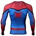 COOLMAX Civil War Long Sleeve Spiderman Compression Shirt 3D Print Men's Gym Top (Large, Blue)