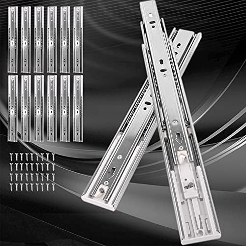 Soft Close Drawer Slides,Drawer Slides 10 inch,6 Pairs Drawer