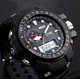 Amyove Luxury Analog Digital Military Army Men Sport Rubber LED Swimming Wrist Watch Black