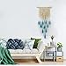 WINOMO Macrame Wall Hanging Tapestry Woven Bohemian Tapestry Geometric Wall Art Decor 90 x 45cm (Beige and Blue)