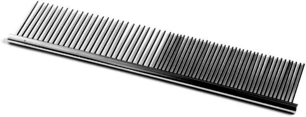 shengyuze Pet Stainless Steel Comb, Cat Dog Pet Stainless Steel Comb Hair Brush Flea Shedding Trimming Grooming Tool - Medium