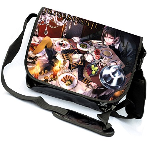 Siawasey Black Butler Anime Ciel Sebastian Messenger Bag School Shoulder Bag