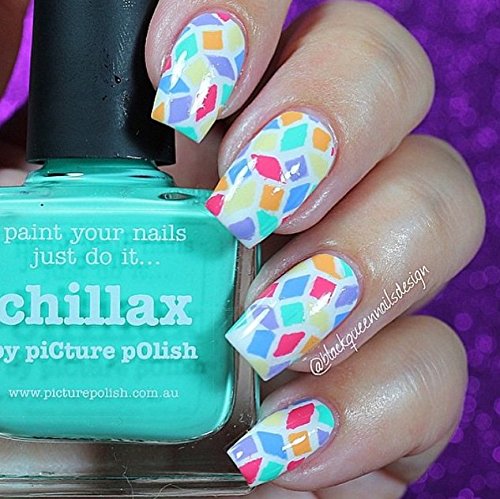 Original Diamond Stencils Nail Vinyls By Twinkled T - 1 Sheet of 16 Stencils