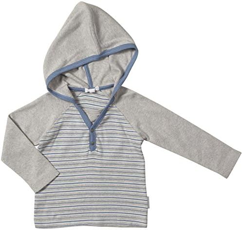 Purebaby Hooded Fashion Top (Baby) - Surrey Stripe-6-12 Months