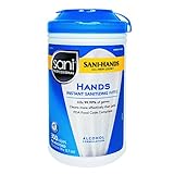 Sani Professional P92084CT  7 1/2 x 5 Tencel Instant Hands Sanitizing Wipes Canister of 300 (Case of 6)