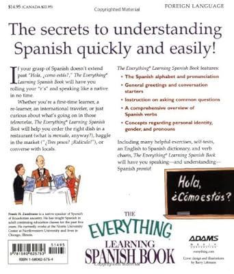 The Everything Learning Spanish Book: Speak, Write, and Understand Basic Spanish in No Time (Everything (Language & Writing))