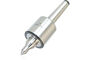Lzcdelyxiao MT2 Live Center Medium Duty Long Nose 60° Triple Bearing Accuracy 0.000197" Morse Taper 2MT Lathe CNC Tool for Lathe Tailstock Machine