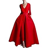 YKVXPX Jumpsuits Two Piece Elegant Formal Prom Evening Dress V Neck Detachable Long Sleeve Formal Party Dress Butterfly2024