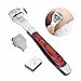 BEINY Stainless Steel Callus Shaver Pedicure Dead Hard Skin Remover Heel Razor Wooden Handle Cutter with Skin Rub & 10 Blades for Foot Care, Removing Solid, Cracked Skin Cells