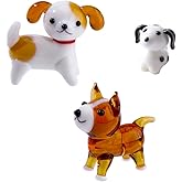 BEAMARKER 3Pcs 3 Styles Hand Blown Glass Dog Figurines Tiny Animals Puppy Glass Statue Small Handmade Display Decoration Mini Dog Ornament for Home Office Decoration Collectibles Gifts