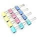 Z ZICOME 50 Pack Colorful Binder Paper Clips, Assorted Sizes, 1-1/4 inch, 1 Inch, 3/4 Inch