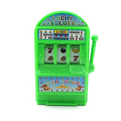 Crazy-Store Mini Slot Machine Kids Casino Lucky Jackpot Stress Relief Toys (Green)