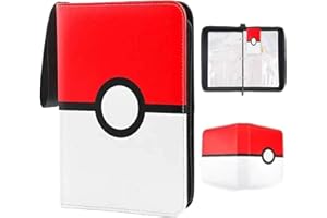 RONSOOBA 4-Pocket Trading Card Binder Holds 400 Cards - Includes 50 Removable Sleeves, Portable Zippered Card Album, Protective Game Card Storage Case for Collectors (4 pockets 400)