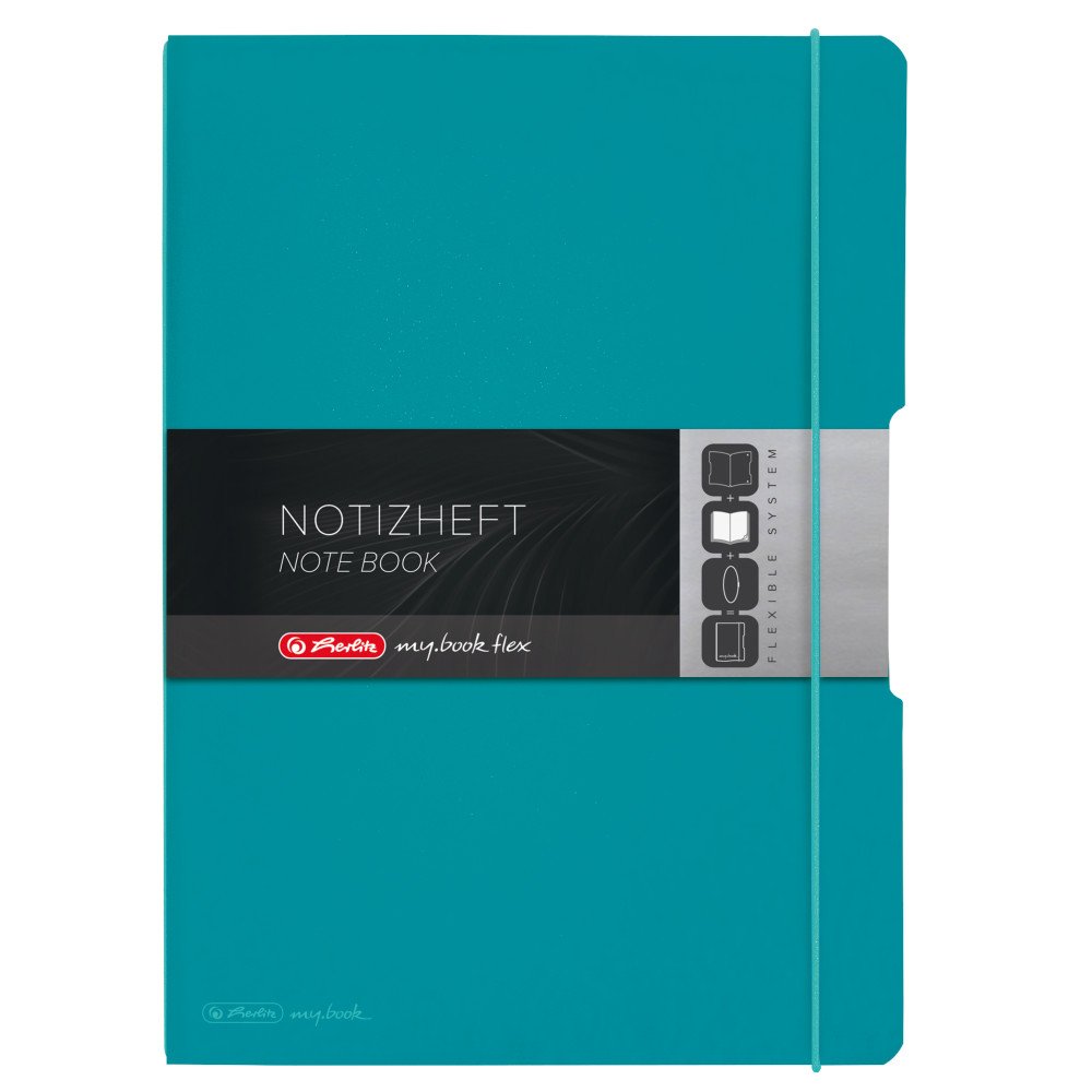Herlitz 50015986 Notebook Flex Polypropylene 2 x 40 Sheets A4 Caribbean Turquoise