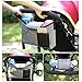 Universal Stroller Organizer Bag w/ 2 Deep Cup Holders Extra-Large Storage Space for Phones, Wallets, Diapers, Toys, Baby Accessories-Fit All Stroller Models and pet Strollers (Grey)