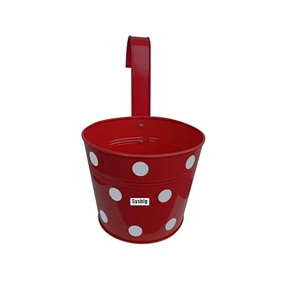 Kraftsplanet Polka Design Metal Railing Planter