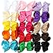 15PCS Hair Bows for Girls, iBiubiu 7inch Grosgrain Ribbon Hair Bow Clips