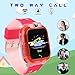 Kids Smartwatches, SZBXD Waterproof LBS/GPS Tracker Phone SOS Touchscreen Smartwatch Games Clock Smart Watch Christmas Birthday Gifts for School Boy Girls (Pink)