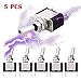 Linkstyle 5PCS 12V LED Toggle Switch, Waterproof 3 Pin SPST 20A ON/Off Red Lighted Rocker Toggle Switch, for Auto Car Marine RV Vehicles Truck Boat Dash