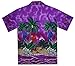 Funky Hawaiian Shirt, Parrot, Purple XXL