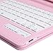 NEWSTYLE Removable Wireless Bluetooth Keyboard ABS Plastic Laptop Stylish Keys and Protective Case for Samsung Galaxy Tab E 8.0