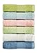 Cleanbear Cotton Hand Towel Sets, 6-Pack, 6 Color, 13 x 13-Inch