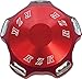 Modquad Polaris RZR Billet Gas Cap (Logo) (Red/Machined) Compatible with 14-20 Polaris RANRZR1000XE