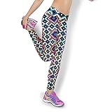Shensee High Waist Fitness Yoga Athlete Panty Printed Stretch Cropped Leggings