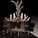 EFFORTINC Vintage Style Resin Antler Chandelier 6 Lights,Living room,Bar,Cafe, Dining room, Bedroom,Study,Villas,American Retro Deer Horn Pendant Lights