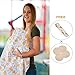 Amazing Tot Premium Quality Nursing Breastfeeding cover with pockets | FREE Bonus Matching Pouch | Free Bonus Nursing pads | 100% cotton | Extra wide
