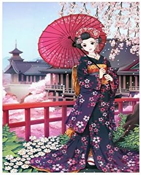 Japanese Geisha Girl Custom Collage Poster Paper Print Wall Art Living Room Home Office Decor 16" x 20"
