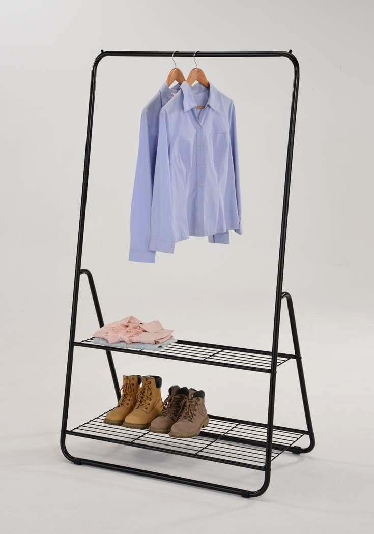 Perchero de metal resistente para ropa interior y recámara, con barra