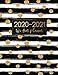 2020-2021 Two Year Planner: Black Gold Cover | 2 Year Monthly Appointment Notebook | 24 Months Plann by M.H. Angelica