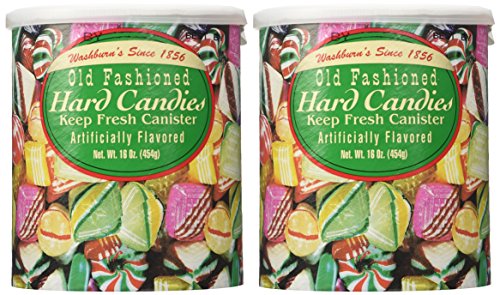 Washburn Old Fashioned Hard Candies and Filled Candies 16 Oz. Each (2 Canister Bundle) - //medicalbooks.filipinodoctors.org