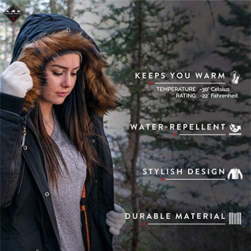 Alpine North Womens Vegan Down Long Parka Winter Jacket BigoExpress