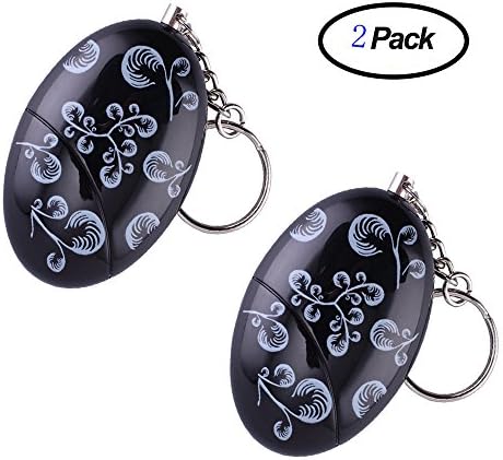 Foruchoice Personal Alarm 120db Emergency Personal Safety Alarm Keychain Security Alarm Self Defense Alarm for Women,Kids,Girls,Explorer Self Defense Electronic Device Bag Decoration (Black)