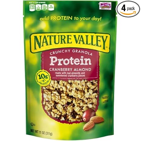 Nature Valley protein crunchy granola cranberry almond (016000485884)
