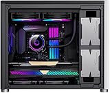 GameMax Spark Micro-ATX Gaming PC Case Dual Tempered Glass USB3 Type C White view 11