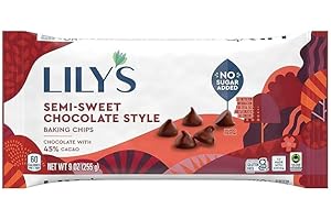 MASHBOX Semi Sweet Chocolate Style No Added Sugar Baking Chips, Bag 7 oz 3 Pack