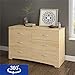 South Shore Step One 6-Drawer Double Dresser-Natural Maple