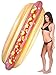 Coconut Float Pool Floats; Hot Dog Pool Raft, 7 Ft.