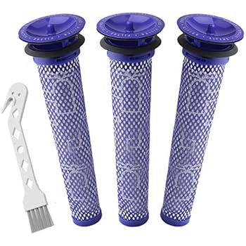 Wolfish 3 Pack Pre Filters for Dyson DC58, DC59, V6, V7, V8. Replacements Part # 965661-01. 3 Filters Kit for Dyson Filter Replacements