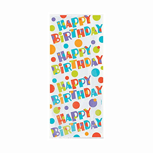 Bubbly Birthday Cellophane Bags, 20ct