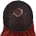 Red Curly Wig Women's Long Curly Wigs Cosplay Party Wig with Wig Cap(dark red)