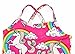 Cotrio Unicorn Swimwear Girls Two Pieces Swimsuit Shoulder Straps Bathing Suit Rainbow Swimming Suit Bikinis Size 4T(Hot Pink)
