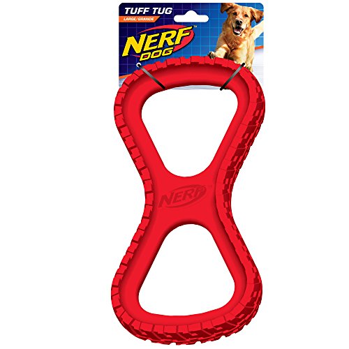 Nerf Dog 10" Tire Infinity Tug Durable Dog Toy, Red, Large