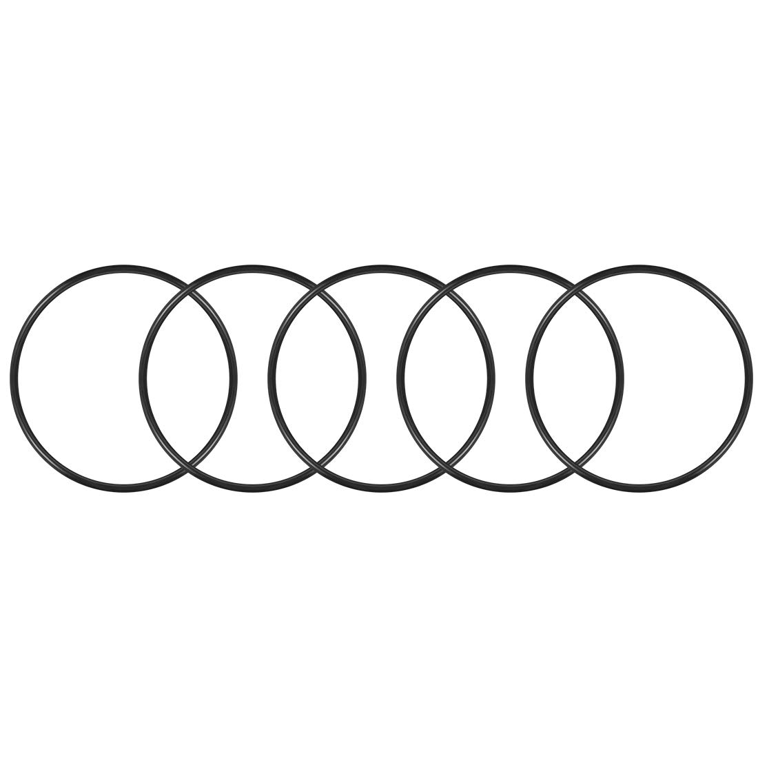 sourcing map Nitrile Rubber O-Rings 78mm OD 73.2mm ID 2.4mm Width, Metric Sealing Gasket for Automotive Machine Plumbing, Pack of 5