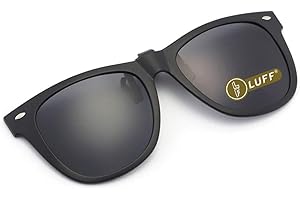 LUFF Polarization Clip-On Sunglasses Unisex-Elegant&Comfortable Clips Flip up Myopic Sunglasses for Outdoor/Driving/Fishing